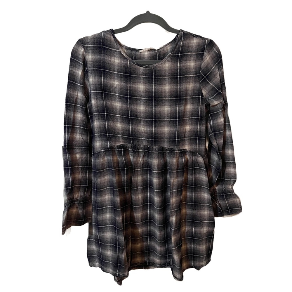 BCBGeneration navy blue plaid mini dress, size medium